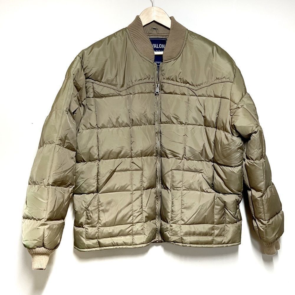 New Men´s Winter Stepp Tan Puffer Jacket by Avalon Sport Los Angeles Sz XL
